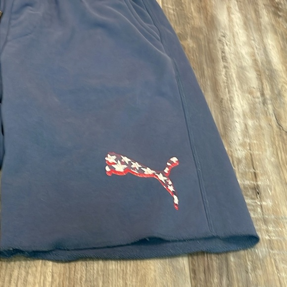 Puma blue fleece performance activewear shorts small - Picture 2 of 4